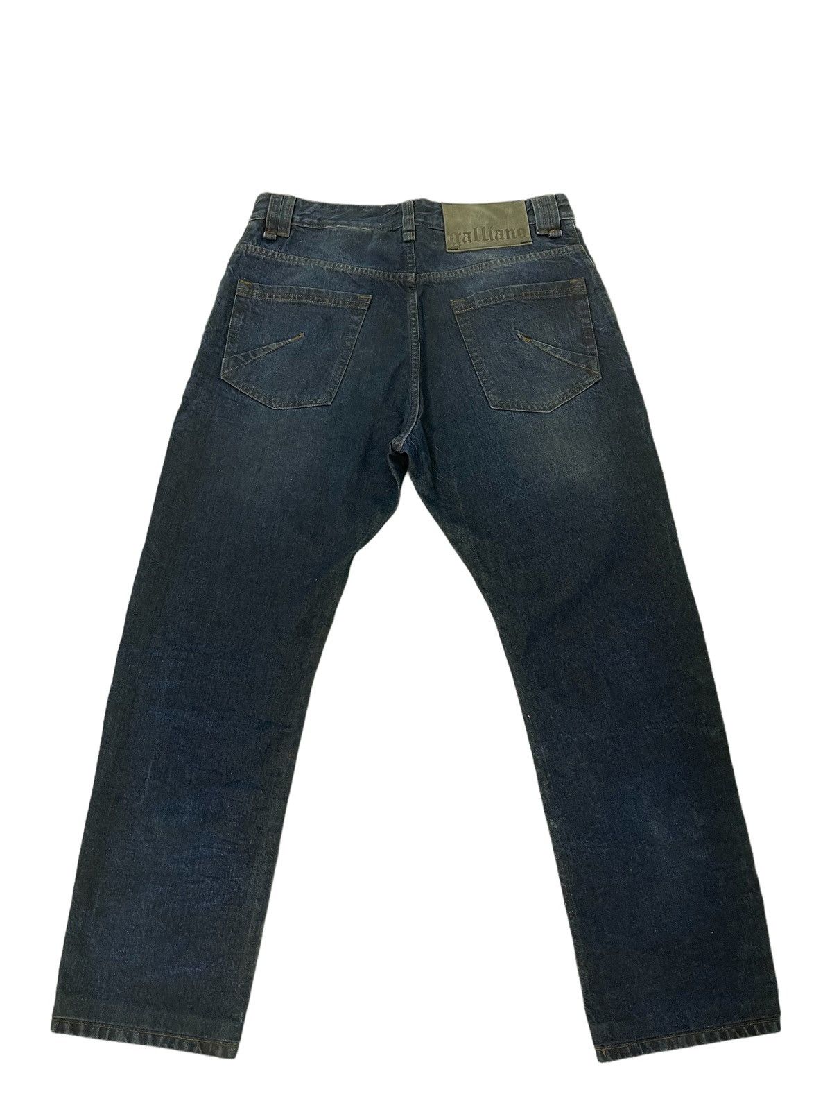 John Galliano Made in Italy Galliano Newspaper Patch Jeans Regular 9🟦 Size US 33 - 10 Thumbnail