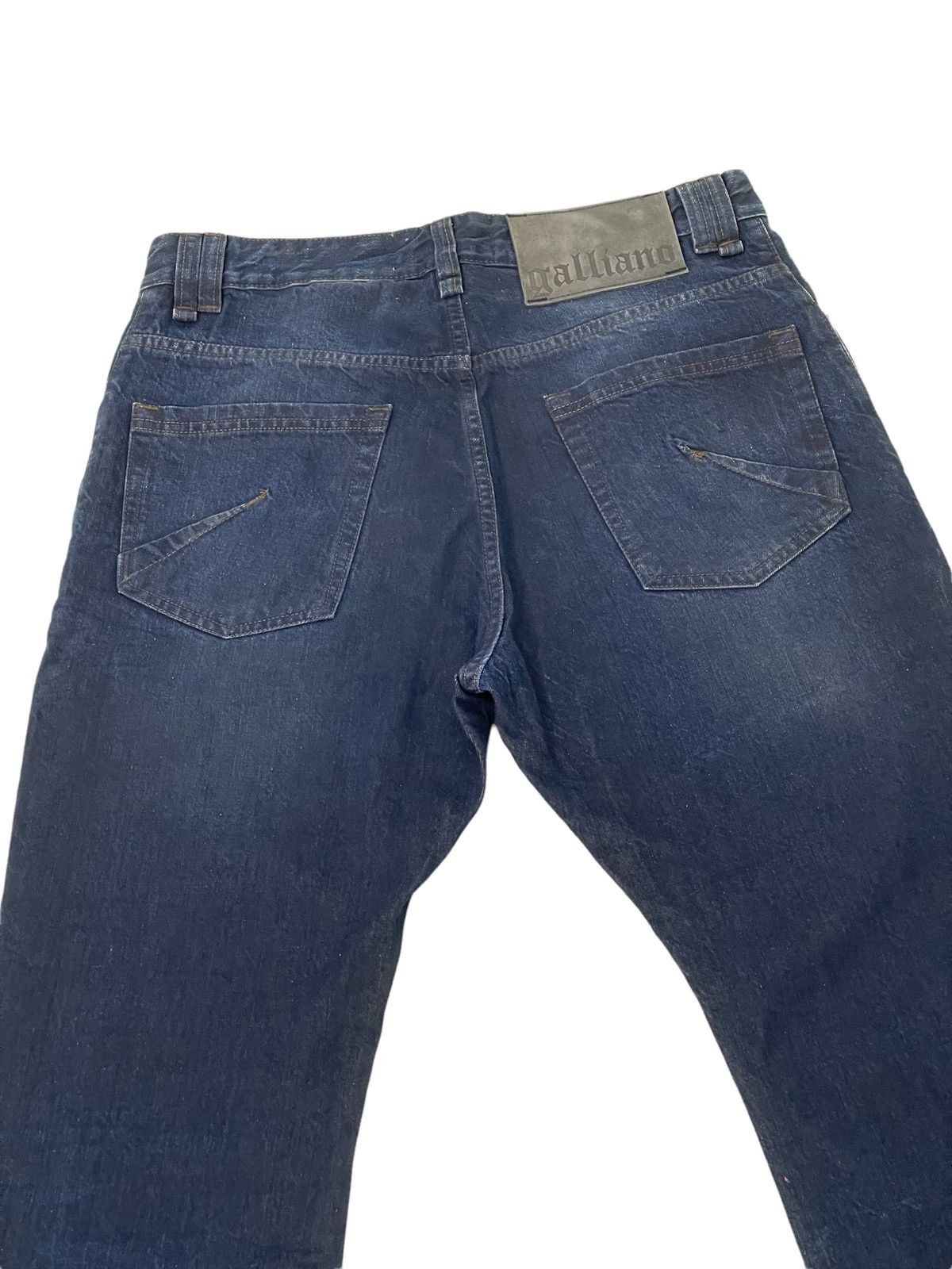 John Galliano Made in Italy Galliano Newspaper Patch Jeans Regular 9🟦 Size US 33 - 13 Thumbnail