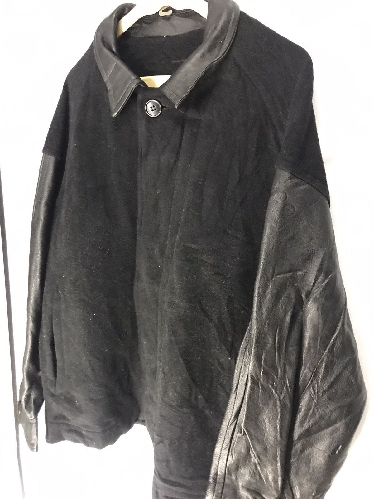 Japanese Brand × Vintage Vintage Hakka homme leather sleeve jacket back embroidered Size US L / EU 52-54 / 3 - 10 Thumbnail