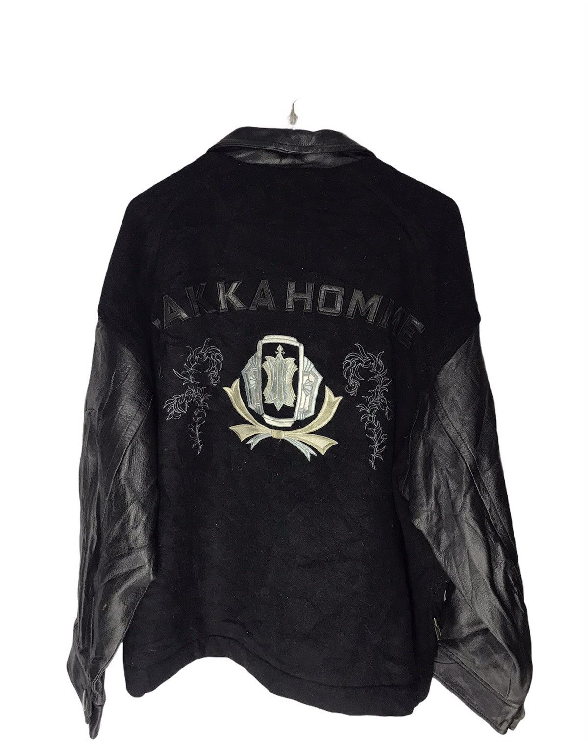 Japanese Brand × Vintage Vintage Hakka homme leather sleeve jacket back embroidered Size US L / EU 52-54 / 3 - 2 Thumbnail