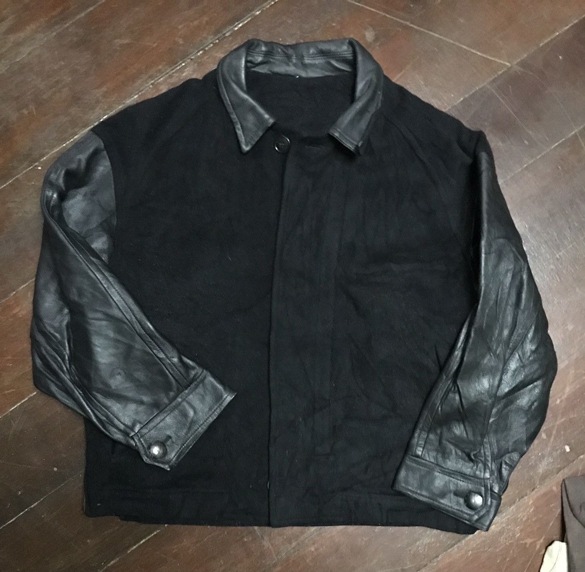 Japanese Brand × Vintage Vintage Hakka homme leather sleeve jacket back embroidered Size US L / EU 52-54 / 3 - 3 Thumbnail