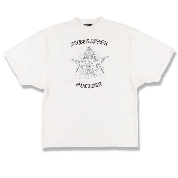 Balenciaga - Oversized Distressed Logo-Print Cotton-Jersey T-Shirt - Men -  Black - XXS for Men