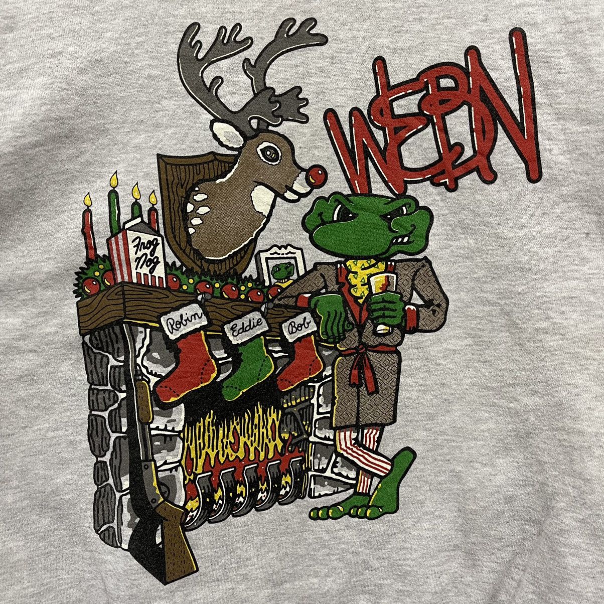 Vintage Vintage 90s WEBN cincinnati radio frog christmas sweatshirt Size US L / EU 52-54 / 3 - 2 Thumbnail