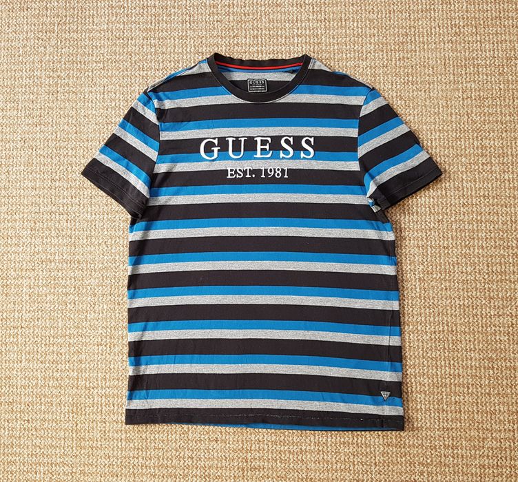 Guess oversized best sale striped tee