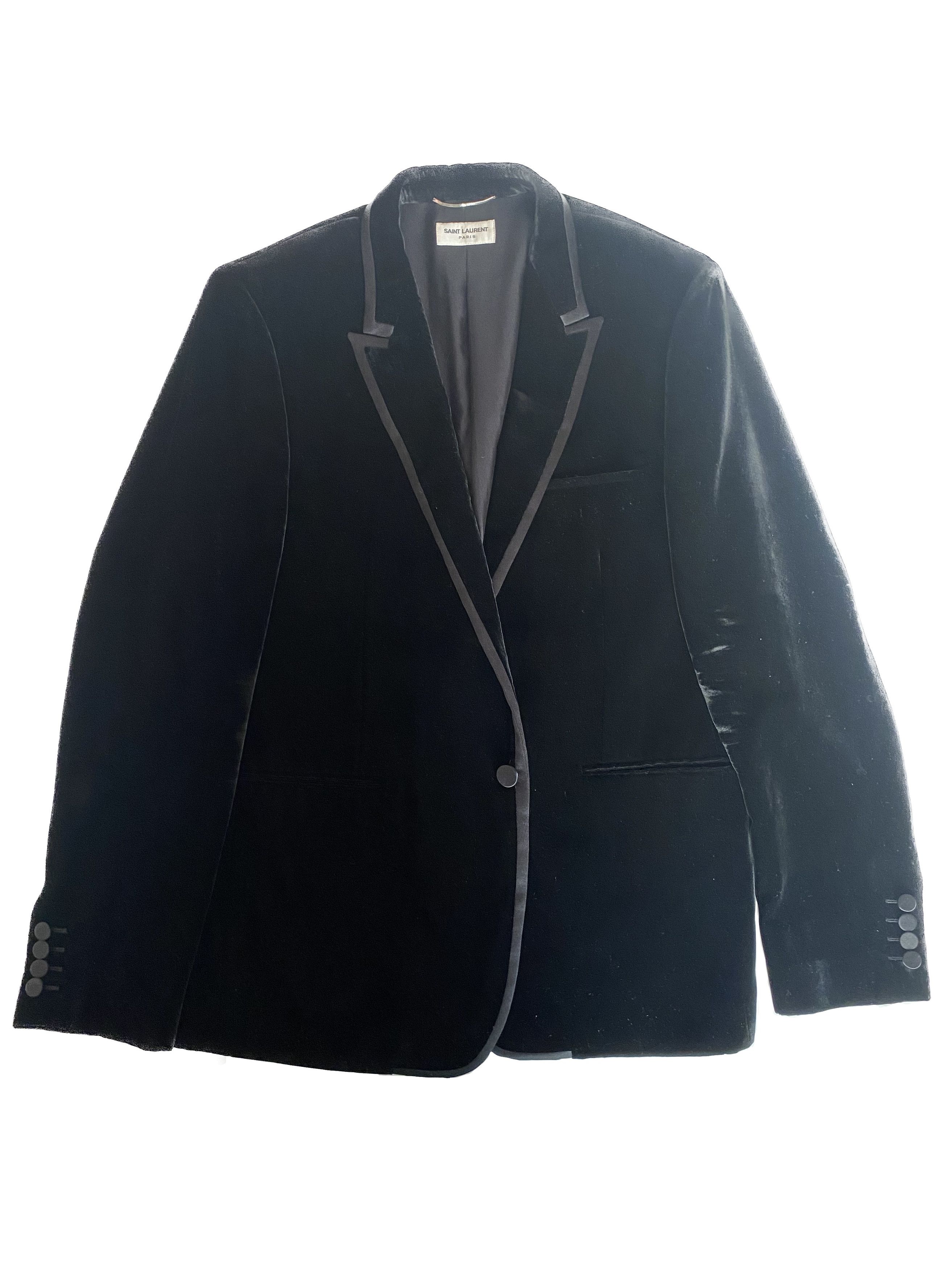 Saint Laurent Black Velvet Blazer