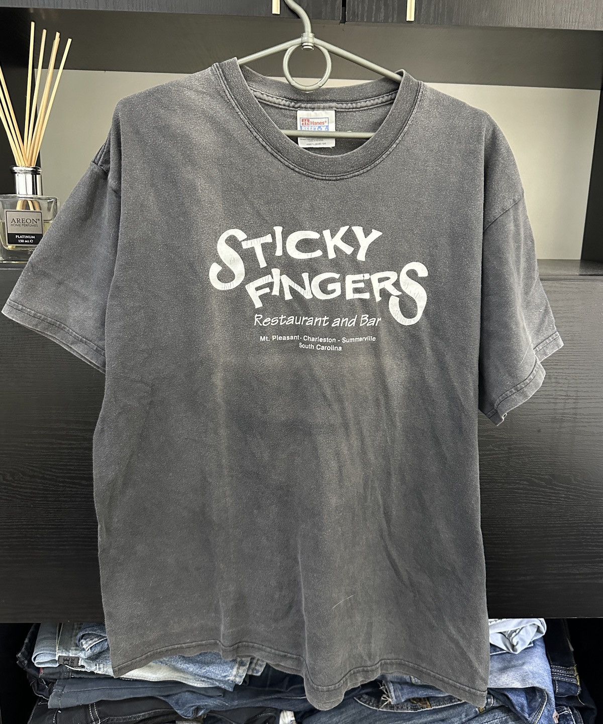 Vintage Vintage 90’s Faded Humor Sticky Fingers T-Shirt Japan Style Size US L / EU 52-54 / 3 - 1 Thumbnail