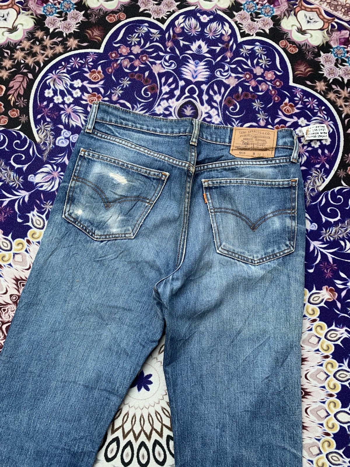 Levi's Vintage Clothing Vintage Levis 605 Orange Tag Distressed Denim Size US 32 / EU 48 - 10 Thumbnail
