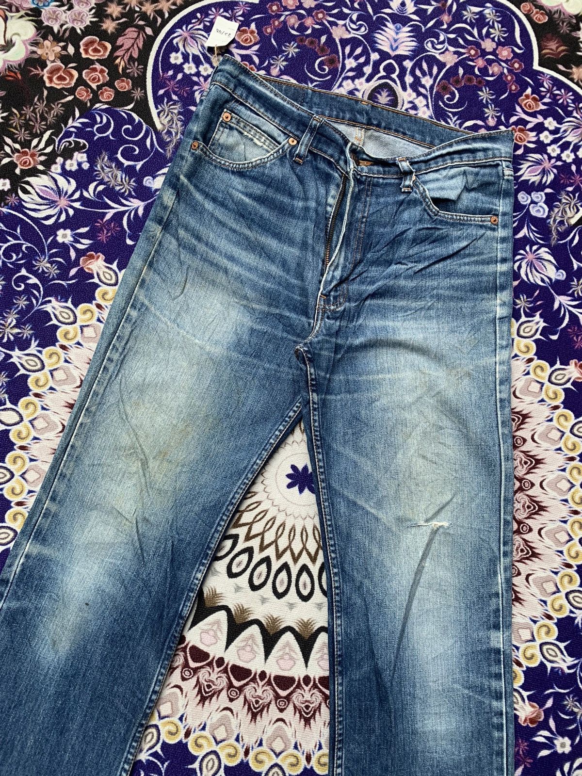 Levi's Vintage Clothing Vintage Levis 605 Orange Tag Distressed Denim Size US 32 / EU 48 - 2 Thumbnail