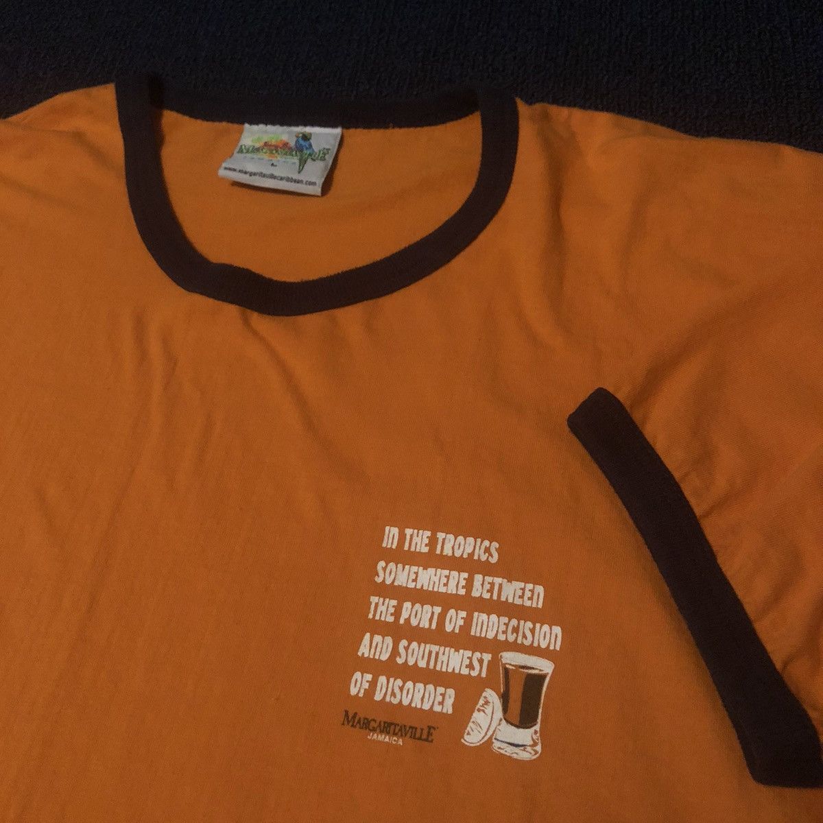 Band Tees Vintage 90s Jimmy Buffett Margaritaville Jamaica Ringer Tee Size US L / EU 52-54 / 3 - 2 Thumbnail