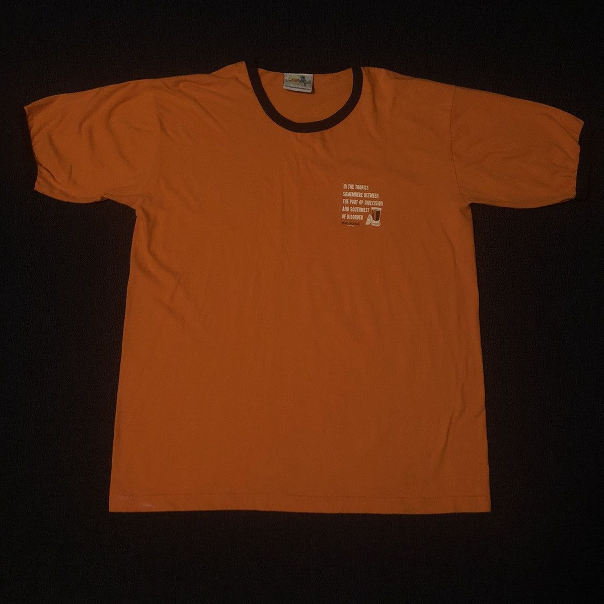 Band Tees Vintage 90s Jimmy Buffett Margaritaville Jamaica Ringer Tee Size US L / EU 52-54 / 3 - 5 Thumbnail