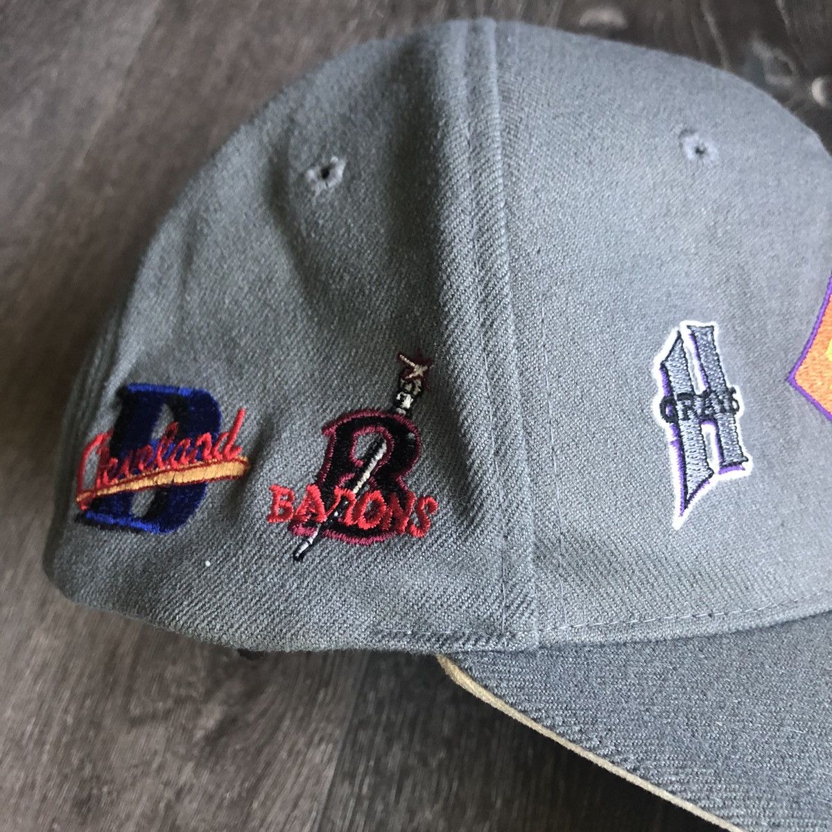 Authentic Negro Leagues Vintage 1990s NLBM Negro Baseball League Patches Fitted Hat Size ONE SIZE - 4 Thumbnail