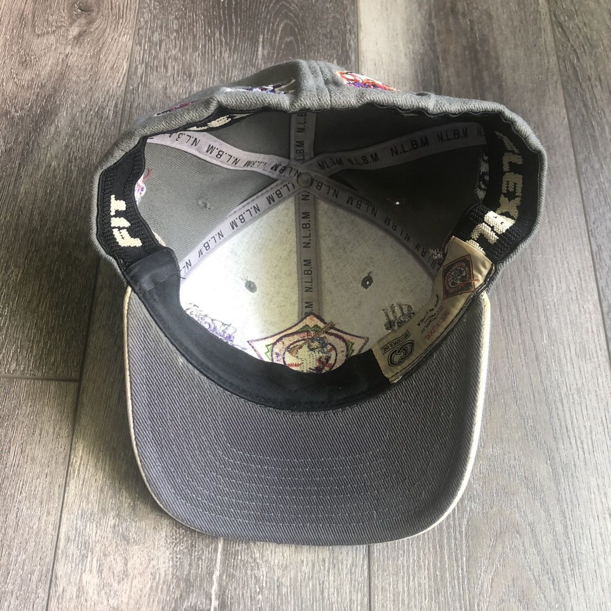 Authentic Negro Leagues Vintage 1990s NLBM Negro Baseball League Patches Fitted Hat Size ONE SIZE - 5 Thumbnail