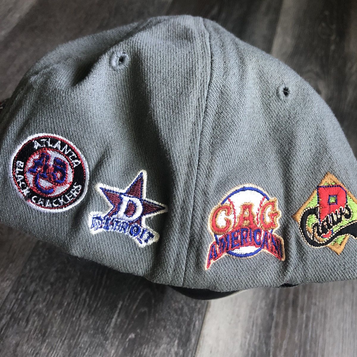 Authentic Negro Leagues Vintage 1990s NLBM Negro Baseball League Patches Fitted Hat Size ONE SIZE - 3 Thumbnail