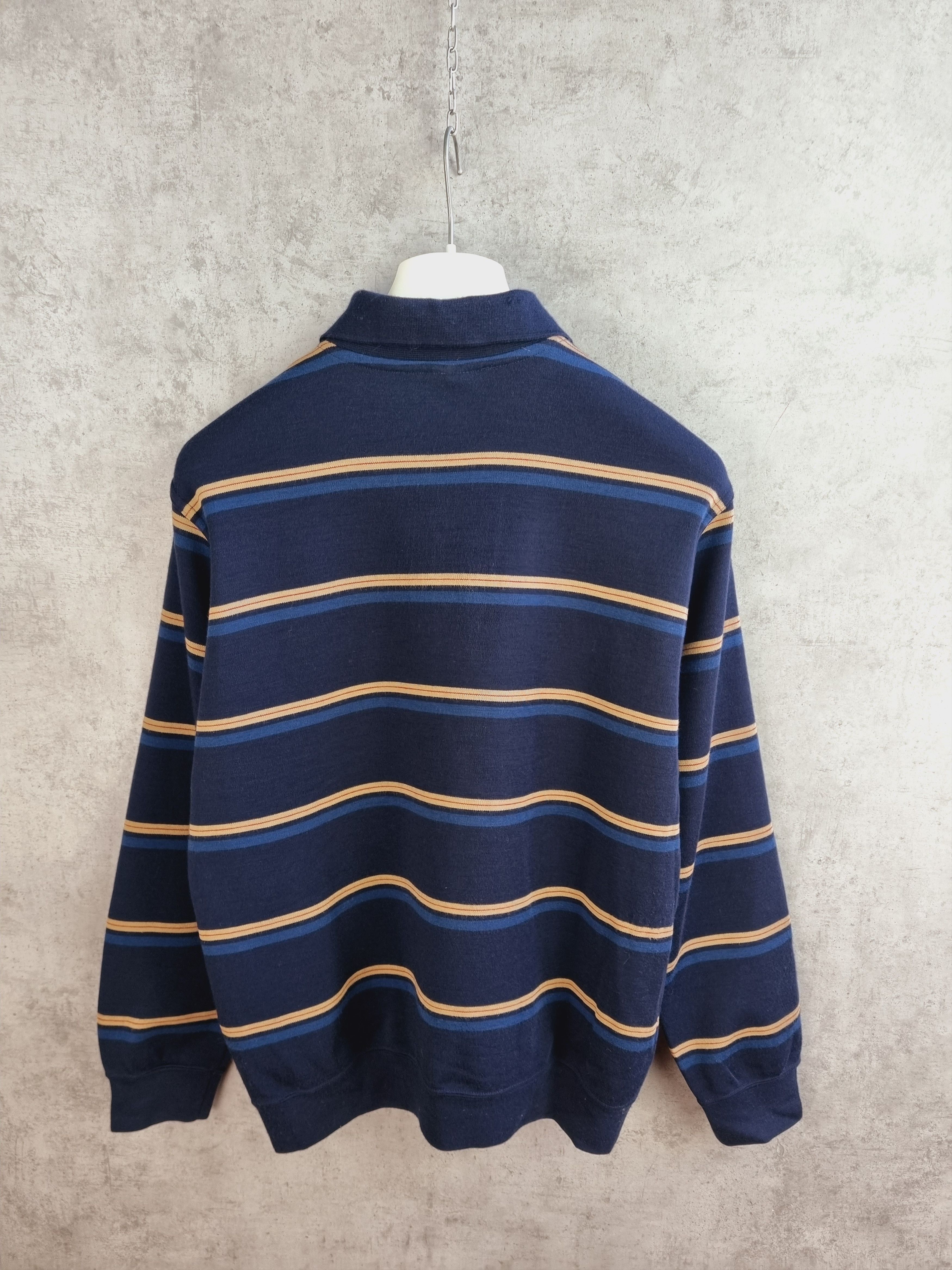 Paul & Shark × Vintage Rare PAUL and SHARK Stripes Sayling Wool Sweater Size US M / EU 48-50 / 2 - 4 Thumbnail