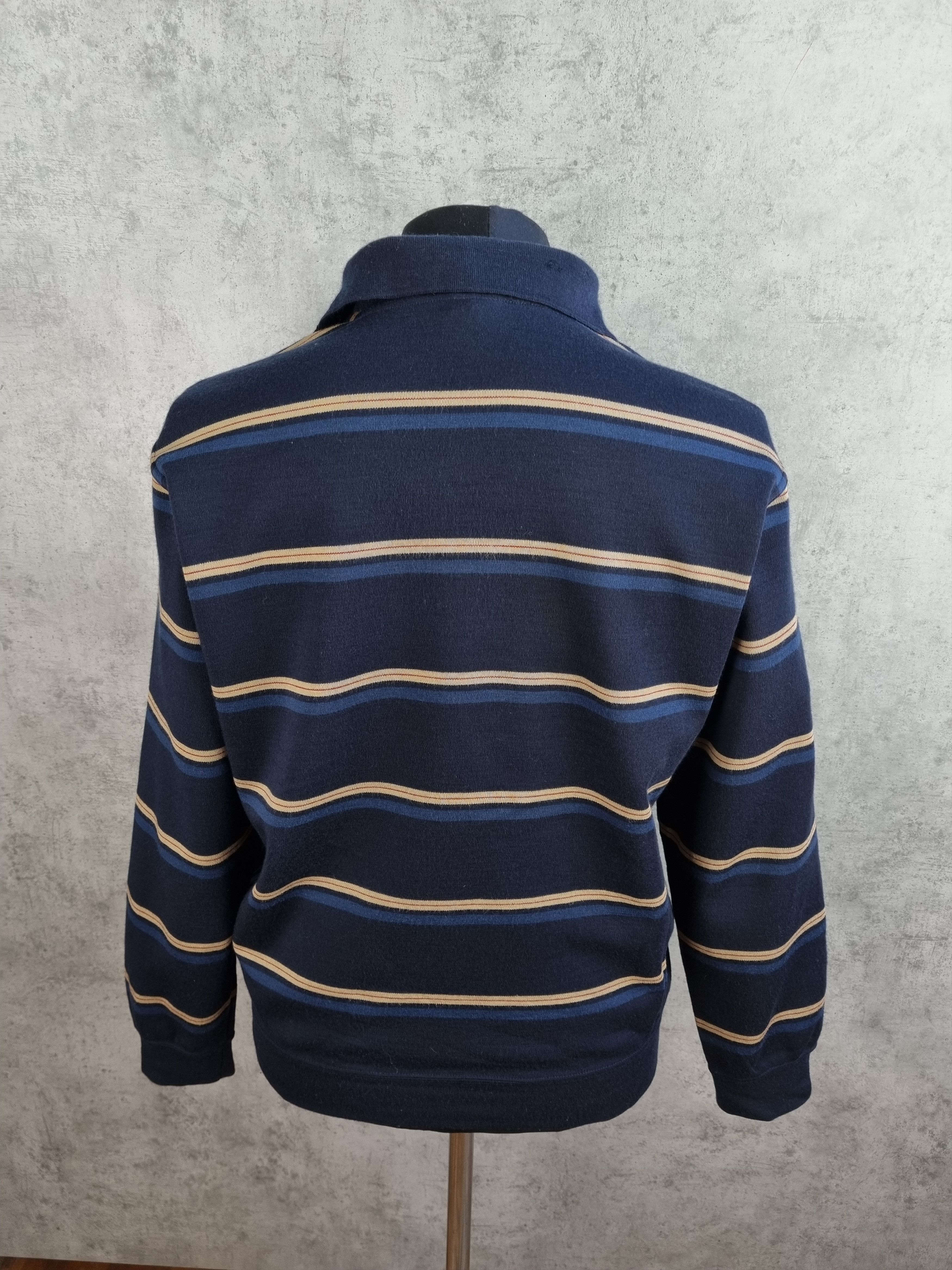 Paul & Shark × Vintage Rare PAUL and SHARK Stripes Sayling Wool Sweater Size US M / EU 48-50 / 2 - 5 Thumbnail
