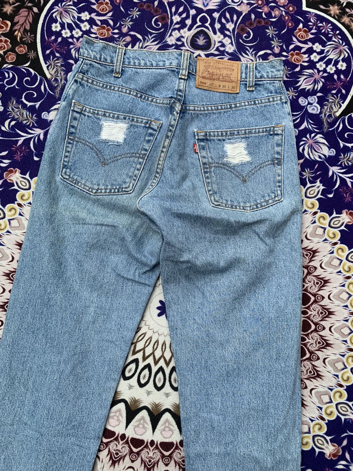 Other Vintage Levis 560 Distressed Denim Size US 30 / EU 46 - 7 Thumbnail