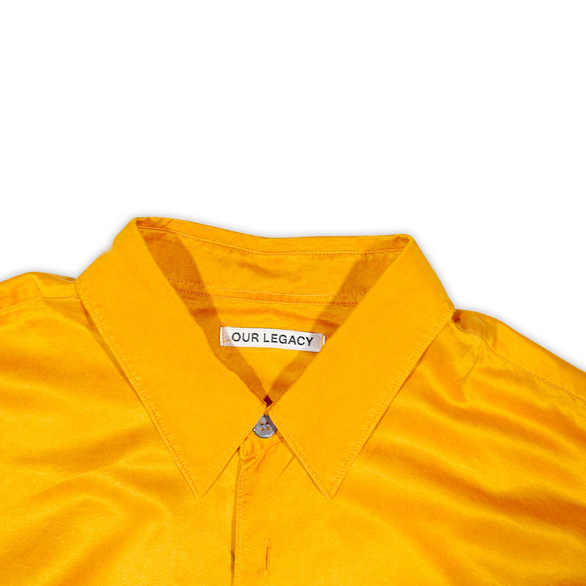 Our Legacy Orange Cotton Silk Blend Shirt Size US M / EU 48-50 / 2 - 3 Thumbnail