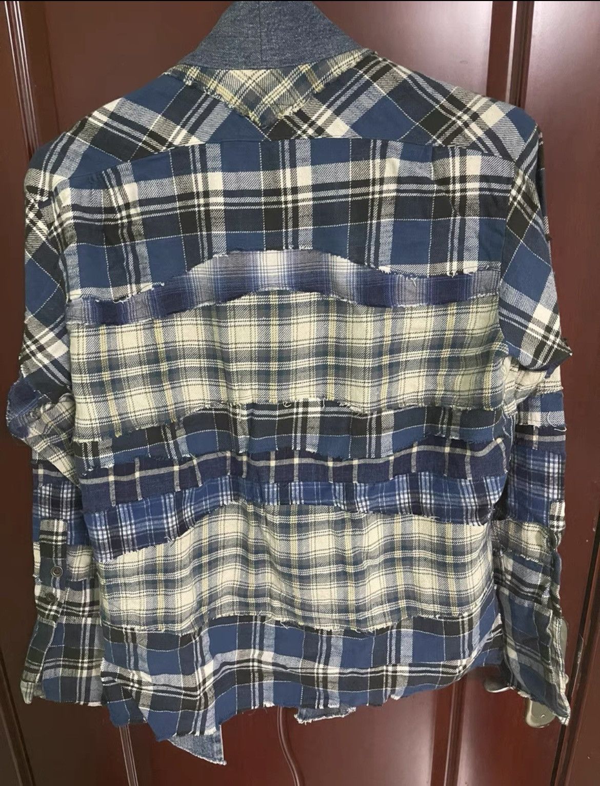 Greg Lauren Greg Lauren 20fw blue mixed plaid kimono Size US L / EU 52-54 / 3 - 2 Thumbnail