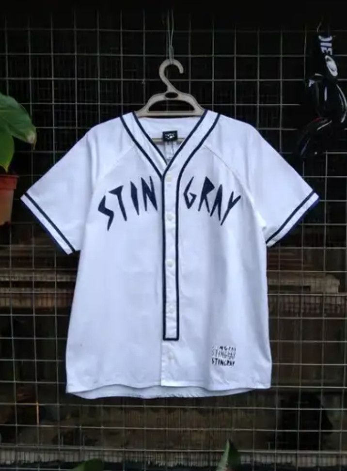 image of Mlb x Vintage Stingray Baseball Tee in White, Men's (Size Large)