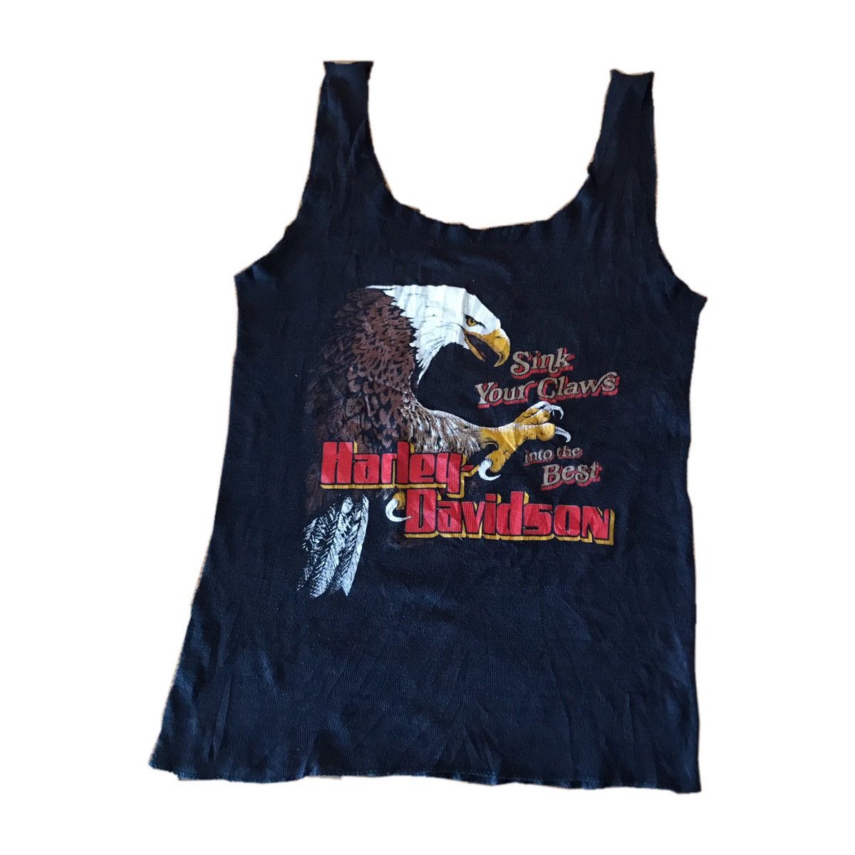 Vintage Vintage 1981 Harley Davidson HD 3D Emblem Cropped tank Top Size US S / EU 44-46 / 1 - 1 Thumbnail