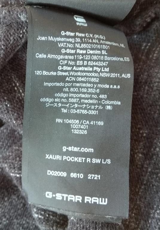 G-Star G-STAR RAW Xauri Pocket longsleeve tee t shirt Size US M / EU 48-50 / 2 - 6 Thumbnail