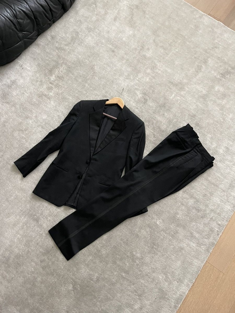Giorgio Armani Black Armani Peak Lapel Wool Tuxedo Size 36R - 1 Thumbnail