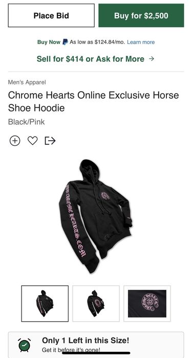 Pink Chrome Hearts Hoodie For Sale