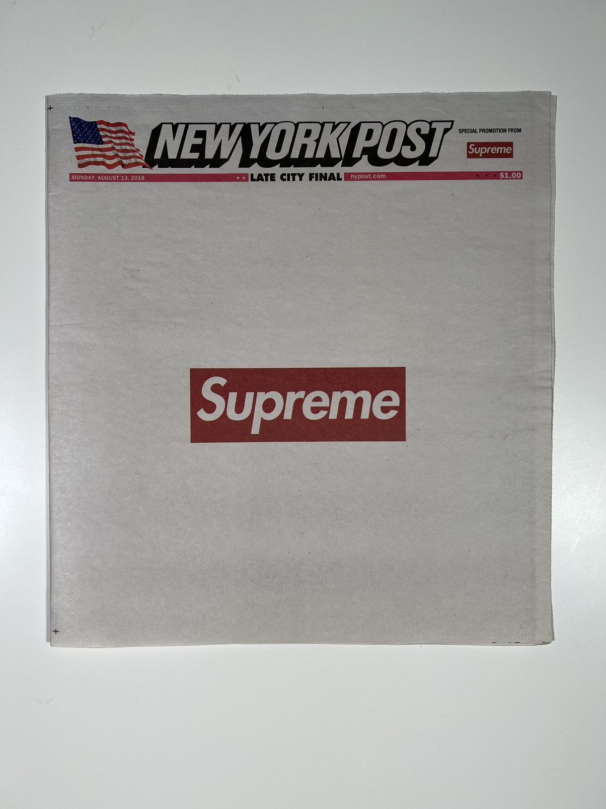 Supreme Supreme New York Post Advertisement Article Size ONE SIZE - 1 Thumbnail