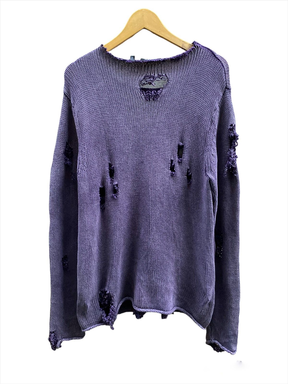 Yasuyuki Ishii 90’s Destroyed SunFaded Knit ERD Balenciaga Paly Hollywood Size US M / EU 48-50 / 2 - 3 Thumbnail