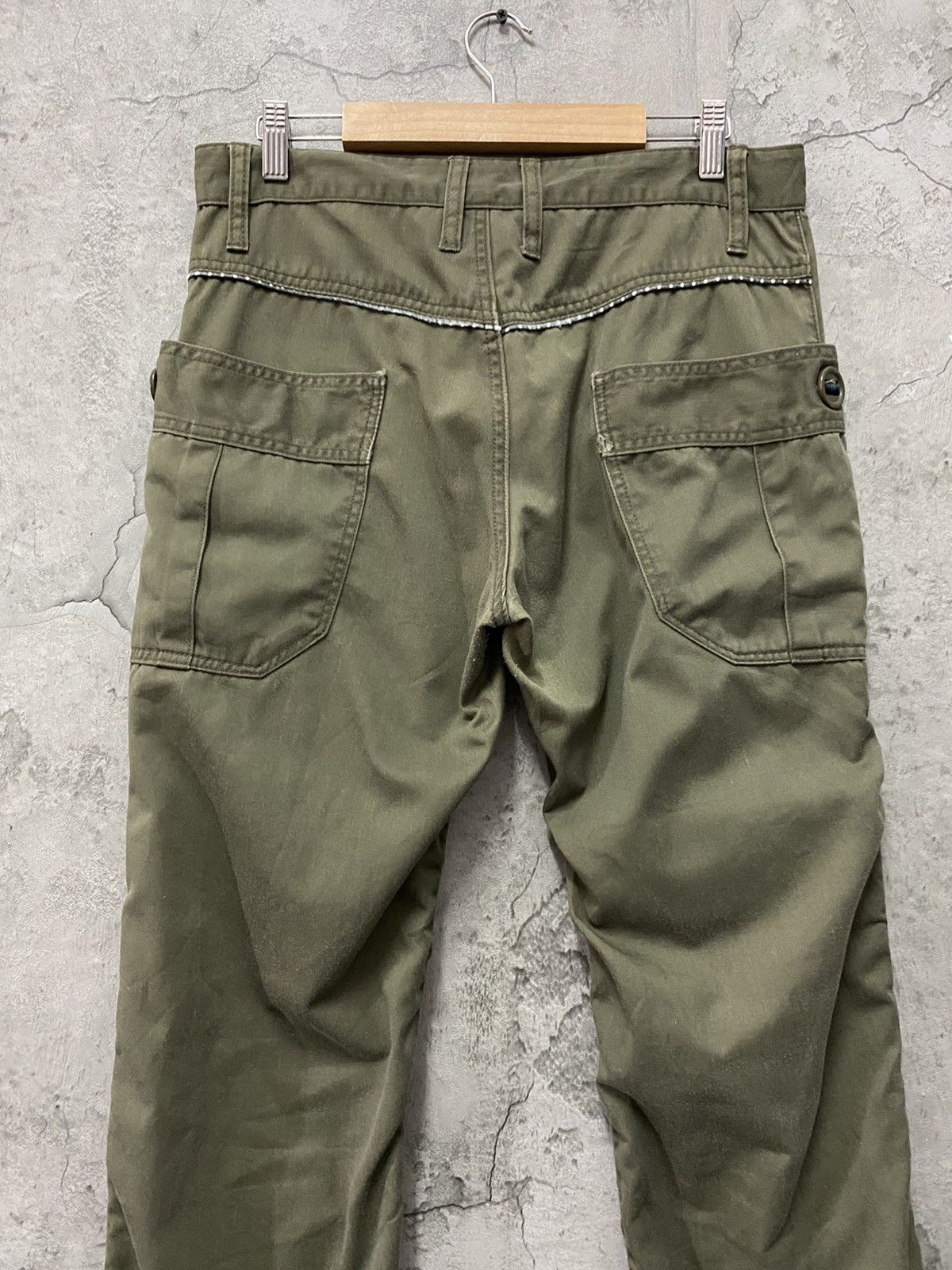 Designer × Japanese Brand Dominate Handcrafted Japan Cargo Bush Stacked Pants Size US 32 / EU 48 - 9 Thumbnail