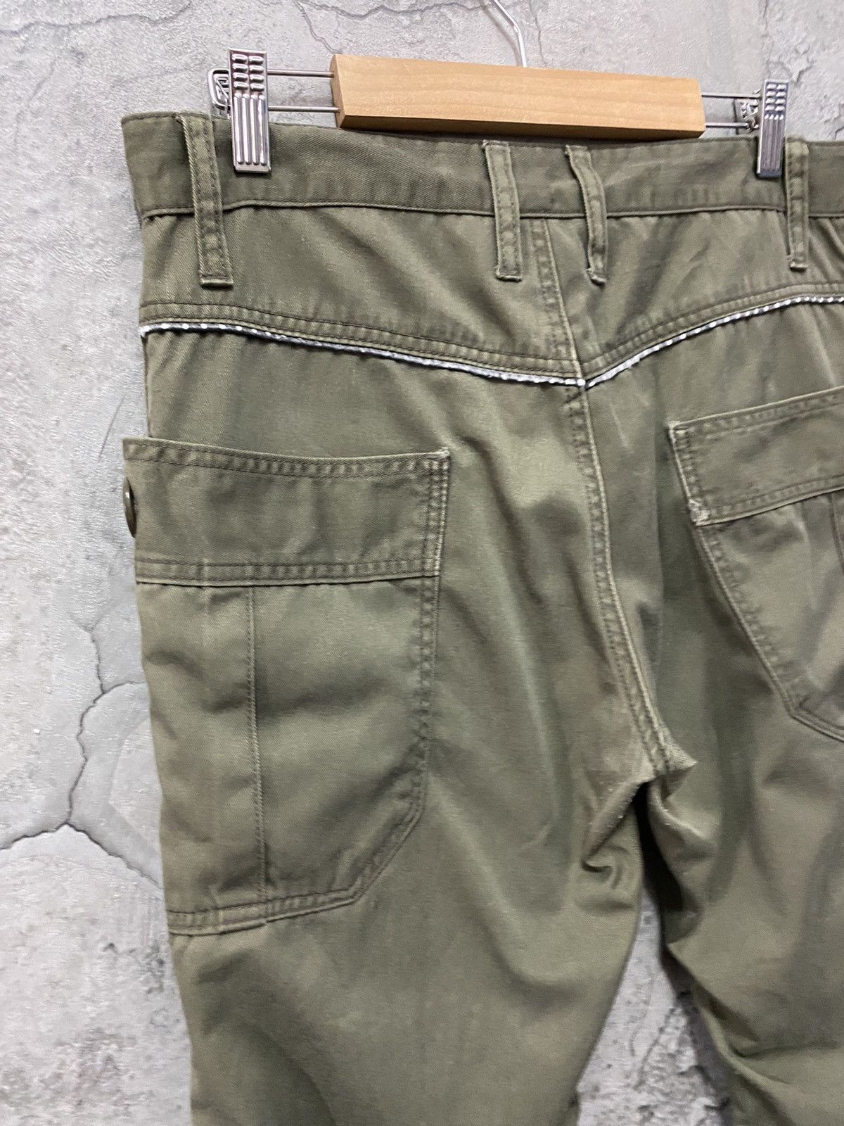 Designer × Japanese Brand Dominate Handcrafted Japan Cargo Bush Stacked Pants Size US 32 / EU 48 - 12 Thumbnail