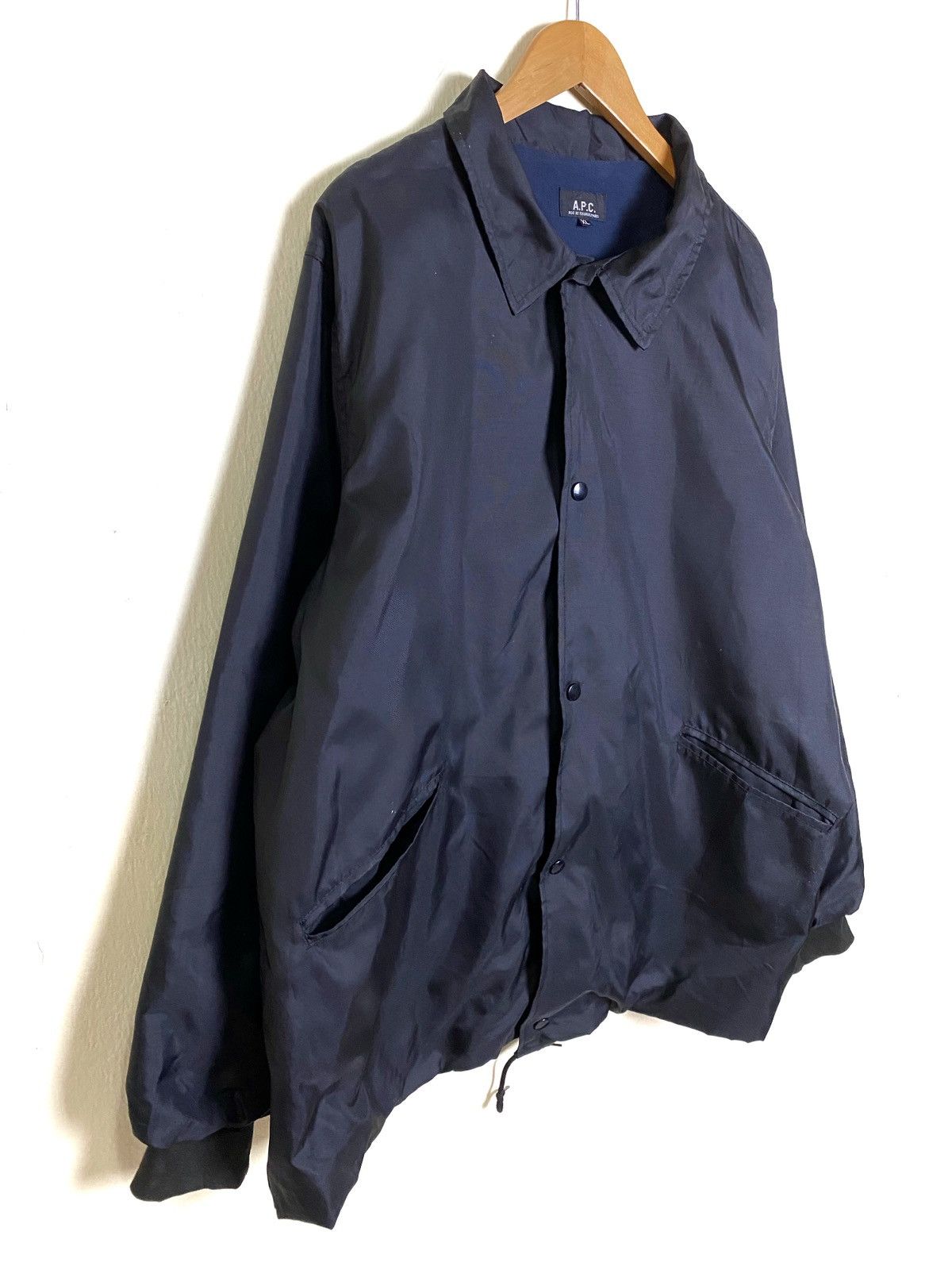 A.P.C. A.P.C Waterproof Coach Jacket MATERIAL Spell Out Size US XL / EU 56 / 4 - 4 Thumbnail