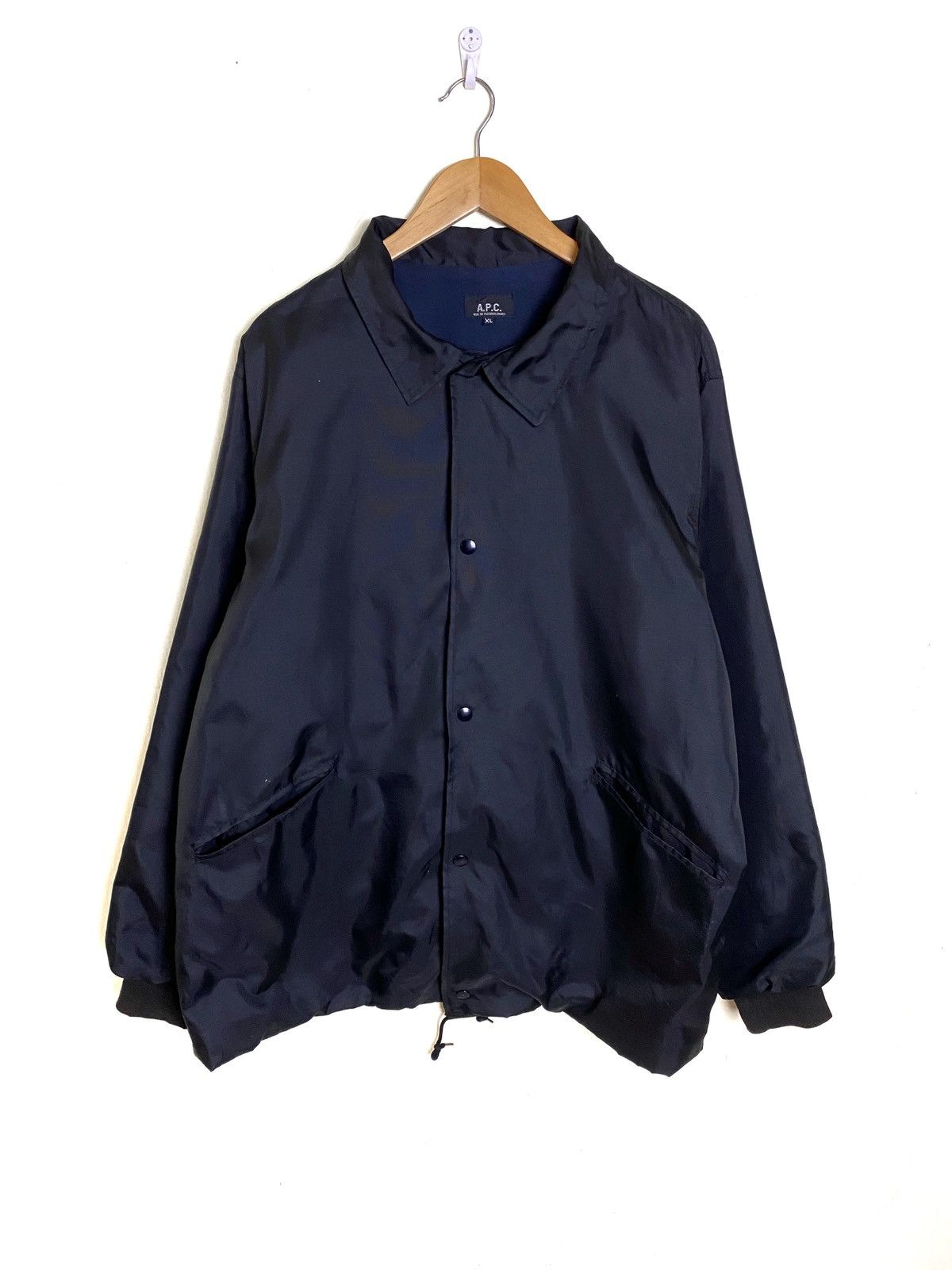 A.P.C. A.P.C Waterproof Coach Jacket MATERIAL Spell Out Size US XL / EU 56 / 4 - 1 Thumbnail