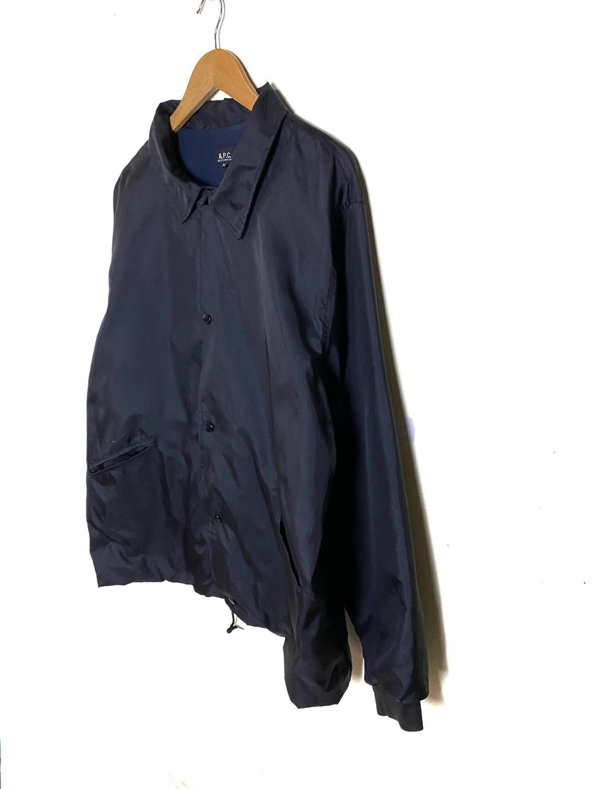 A.P.C. A.P.C Waterproof Coach Jacket MATERIAL Spell Out Size US XL / EU 56 / 4 - 5 Thumbnail
