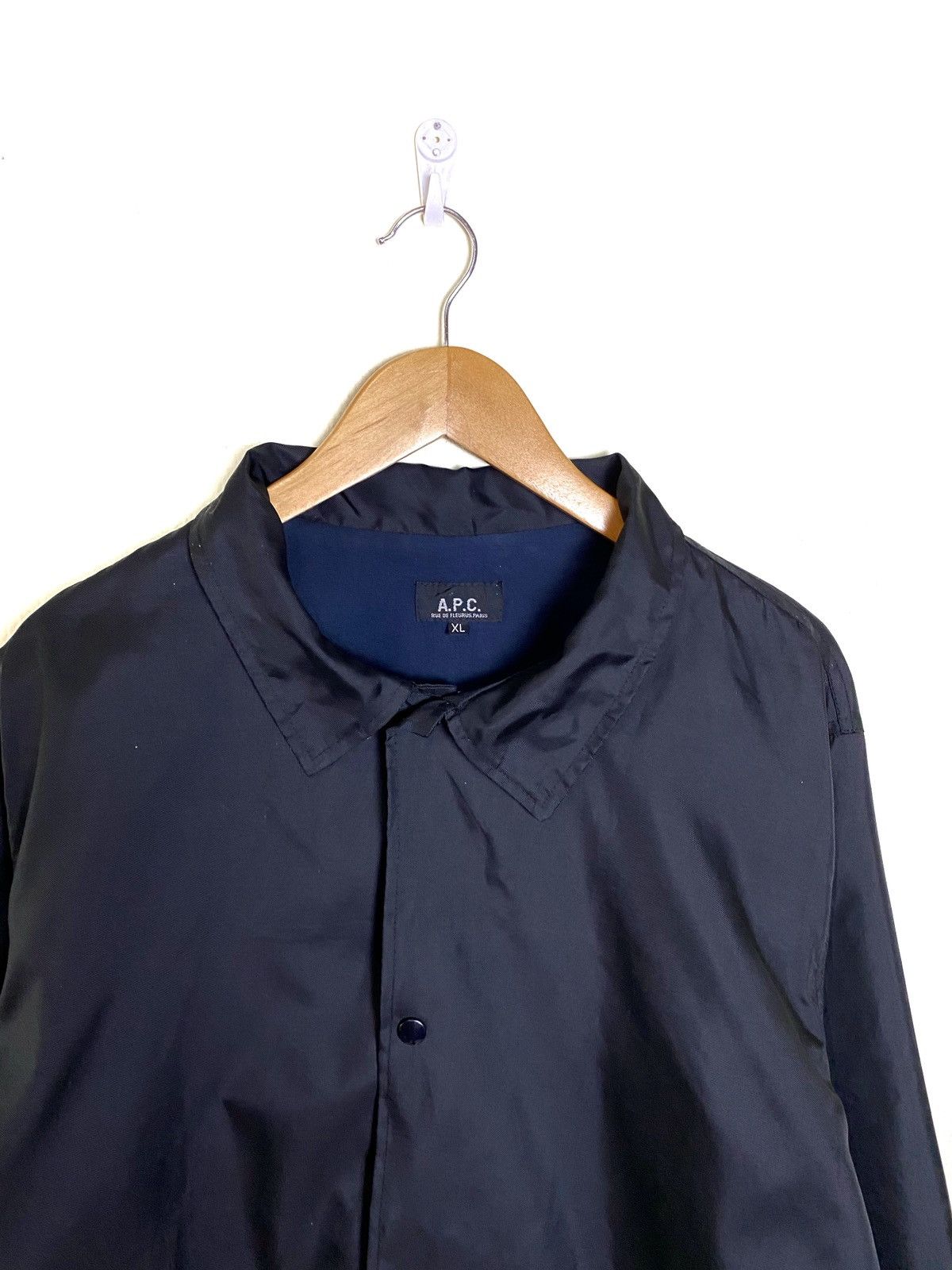 A.P.C. A.P.C Waterproof Coach Jacket MATERIAL Spell Out Size US XL / EU 56 / 4 - 3 Thumbnail