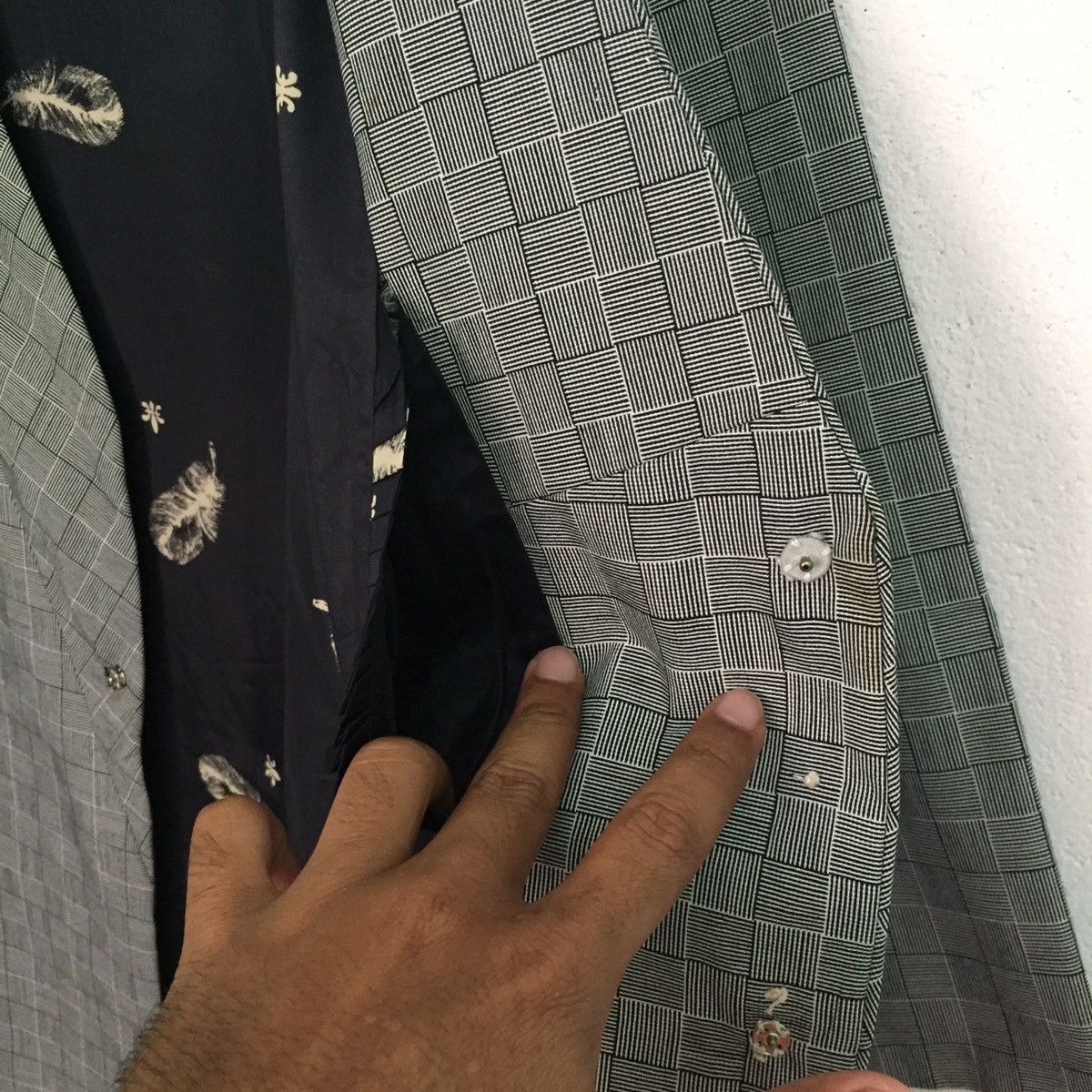 Japanese Brand Kimono Boss Blazer Style Checkered Size US L / EU 52-54 / 3 - 14 Thumbnail