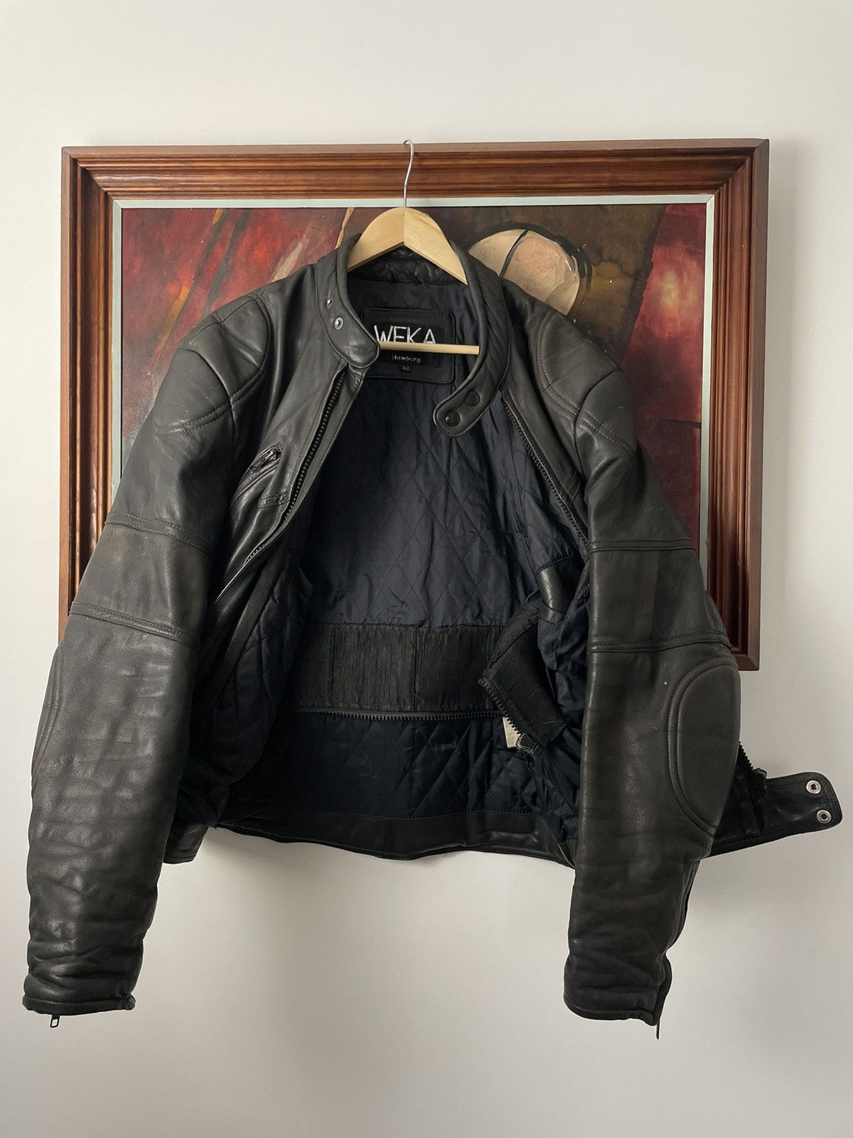 Vintage Distressed High Quality Genuine Leather Jacket Racing Y2k Size US L / EU 52-54 / 3 - 3 Thumbnail