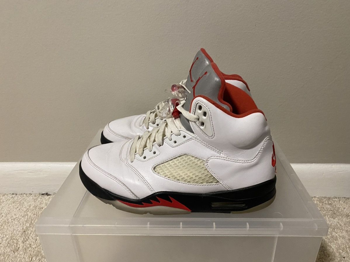 Air jordan 5 hot sale fire red 3m