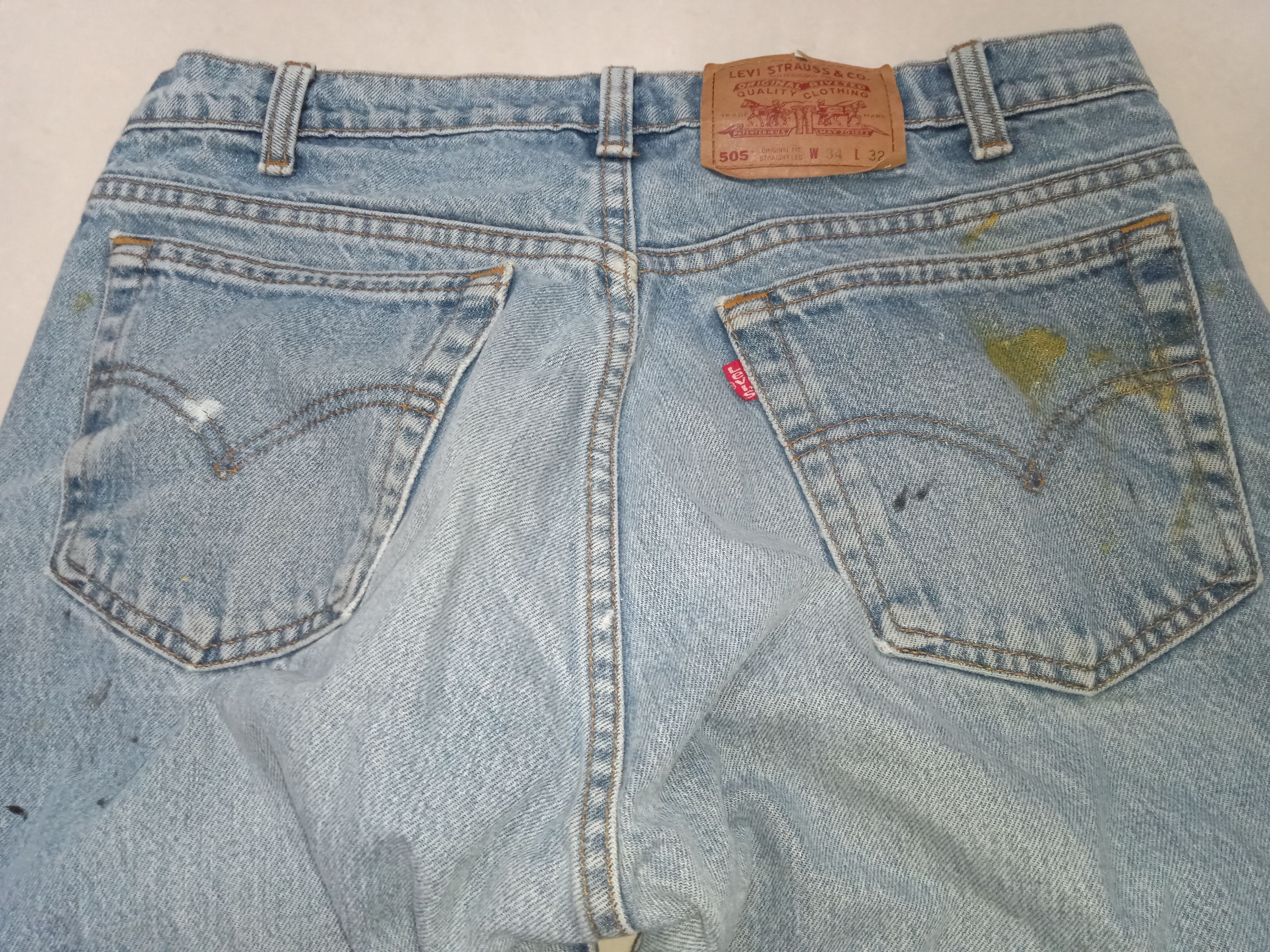 Levi's Vintage 90s Levi's 505 Canada Paint Splattered Denim Grunge Size US 34 / EU 50 - 7 Thumbnail