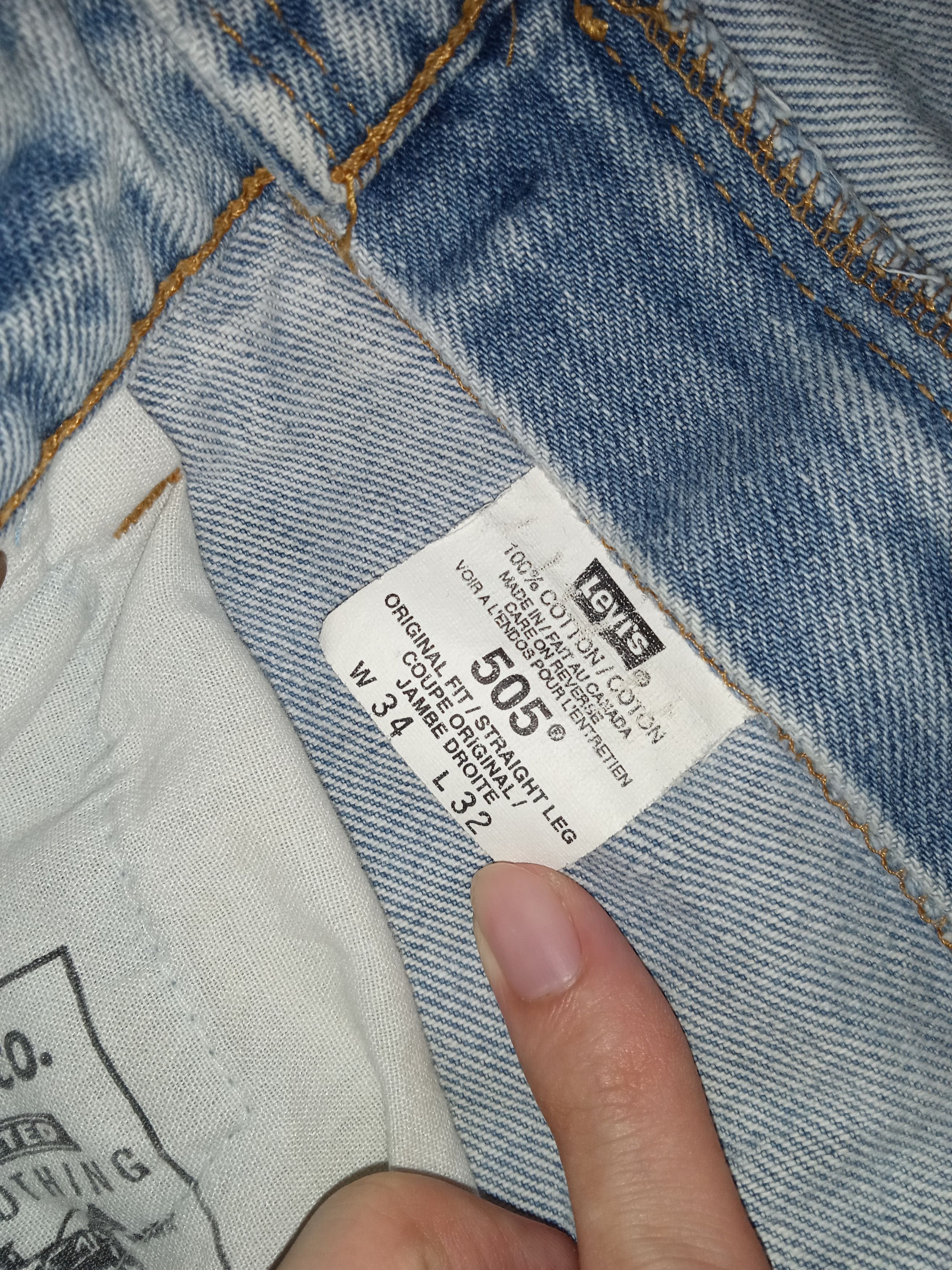 Levi's Vintage 90s Levi's 505 Canada Paint Splattered Denim Grunge Size US 34 / EU 50 - 8 Thumbnail