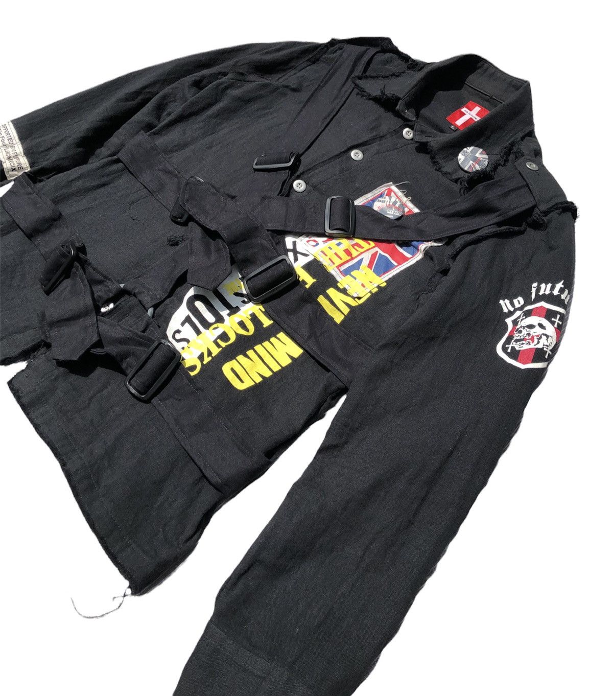 Japanese Brand × No Future × Seditionaries No Future x Sex Pistols Bondage Strap Raw Seam Jacket Size US L / EU 52-54 / 3 - 2 Thumbnail