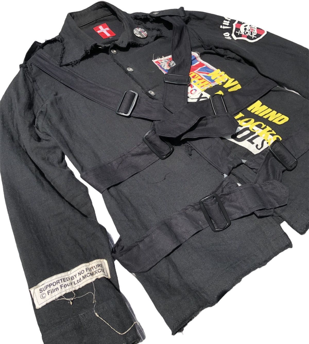 Japanese Brand × No Future × Seditionaries No Future x Sex Pistols Bondage Strap Raw Seam Jacket Size US L / EU 52-54 / 3 - 3 Thumbnail