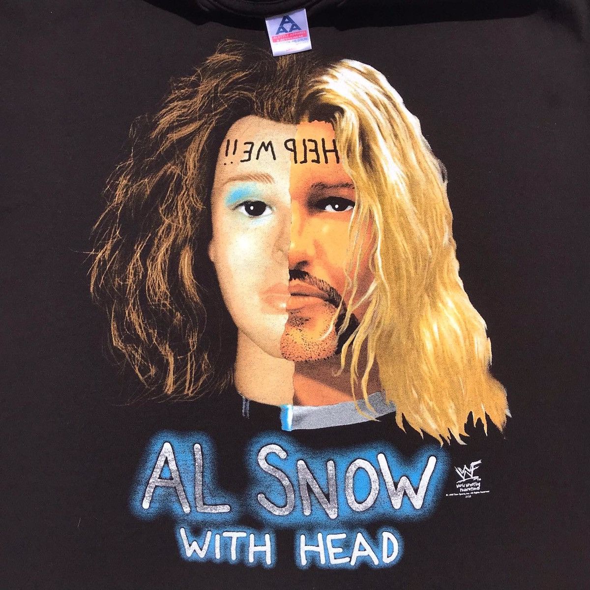 Vintage × WWE × WWF Vintage 1998 Al Snow With Head Tee Size US L / EU 52-54 / 3 - 4 Thumbnail