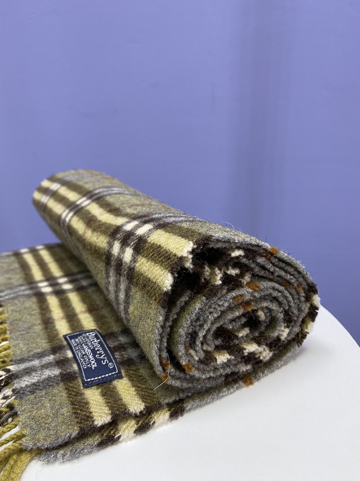 Burberry Vintage Burberrys Wool Scarf Unisex Classic Size ONE SIZE - 6 Thumbnail