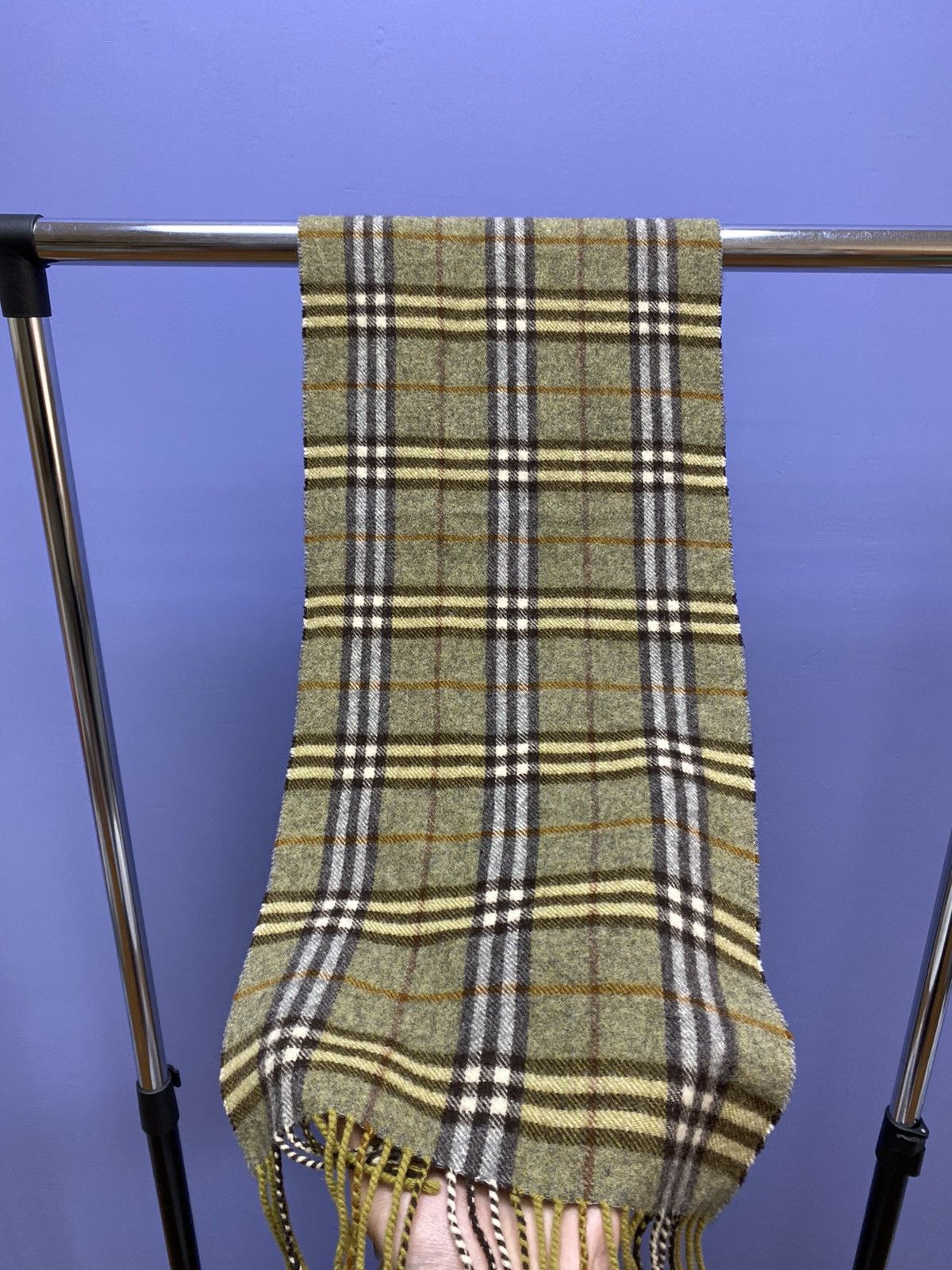 Burberry Vintage Burberrys Wool Scarf Unisex Classic Size ONE SIZE - 14 Thumbnail