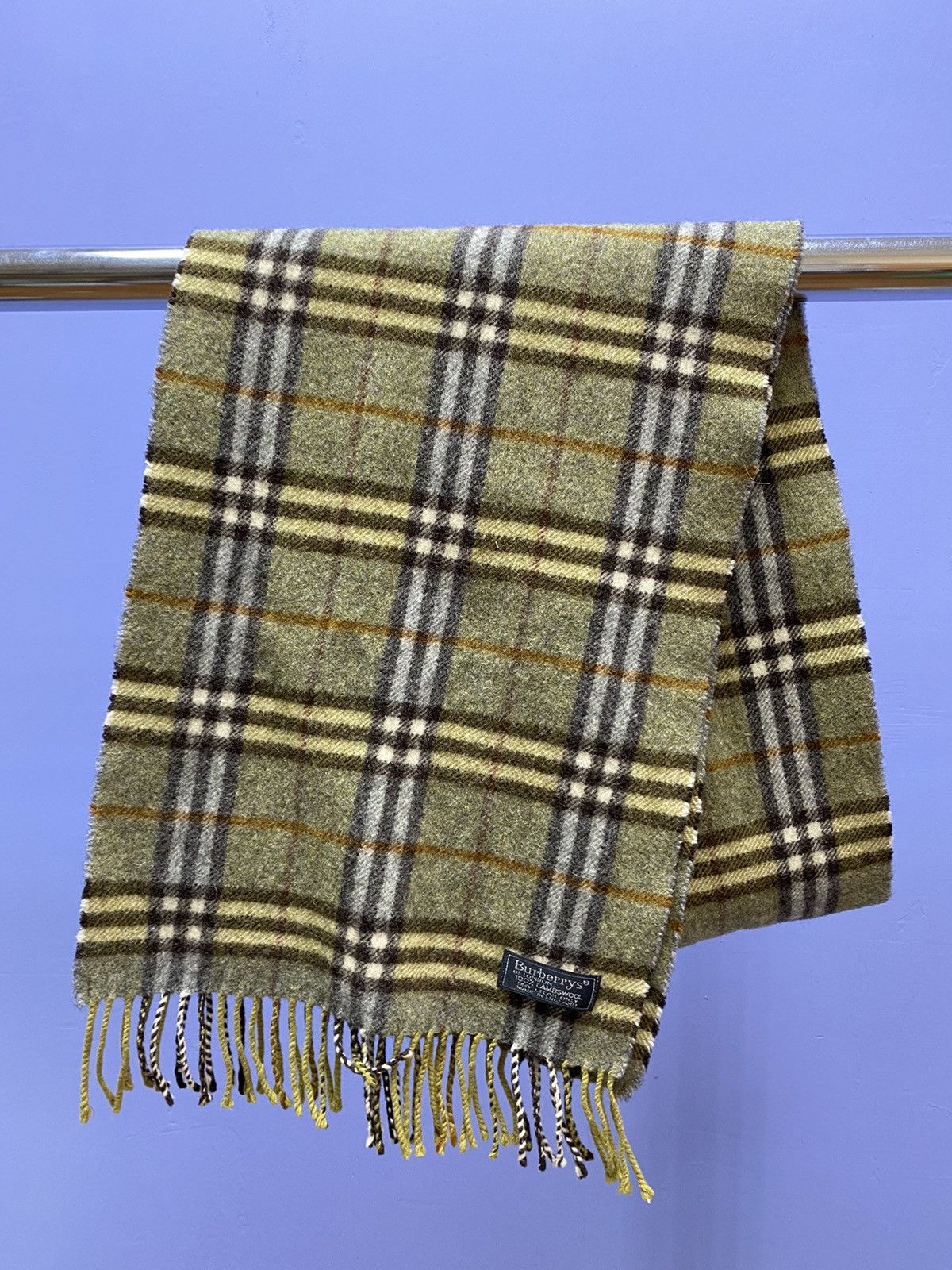 Burberry Vintage Burberrys Wool Scarf Unisex Classic Size ONE SIZE - 1 Thumbnail
