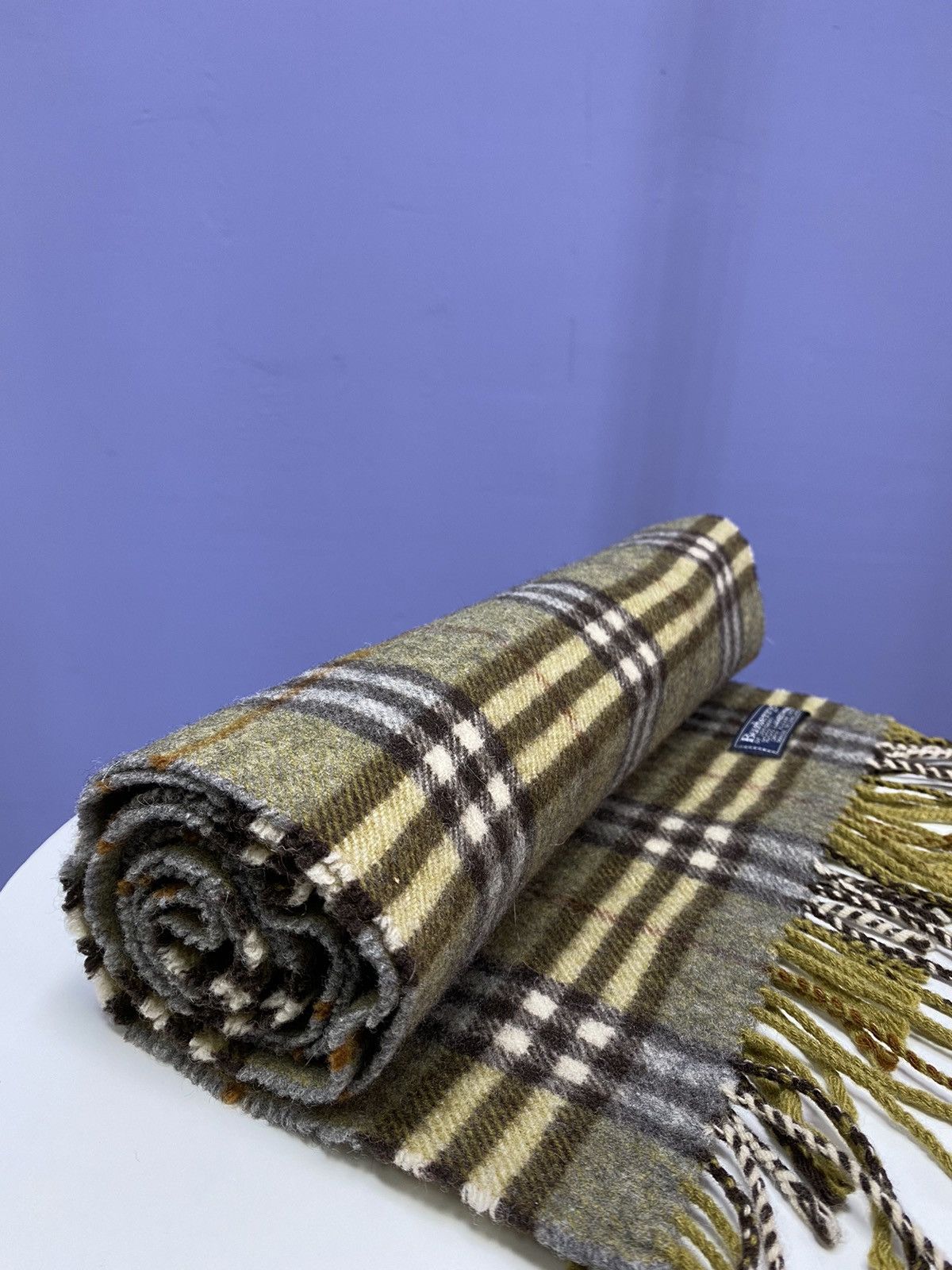 Burberry Vintage Burberrys Wool Scarf Unisex Classic Size ONE SIZE - 7 Thumbnail