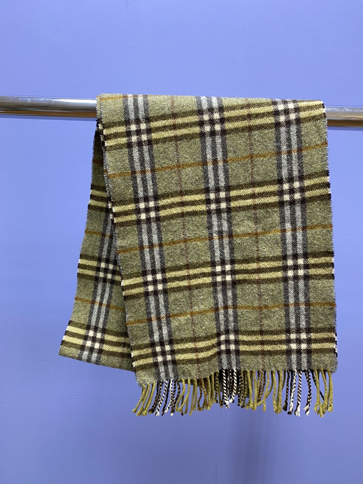 Burberry Vintage Burberrys Wool Scarf Unisex Classic Size ONE SIZE - 11 Thumbnail