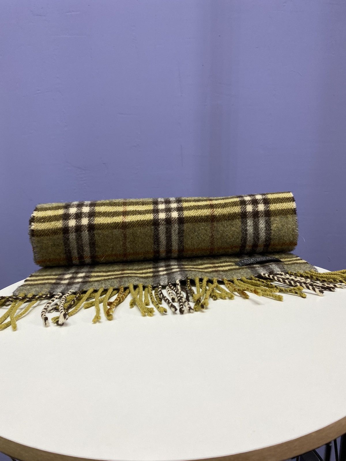 Burberry Vintage Burberrys Wool Scarf Unisex Classic Size ONE SIZE - 3 Thumbnail