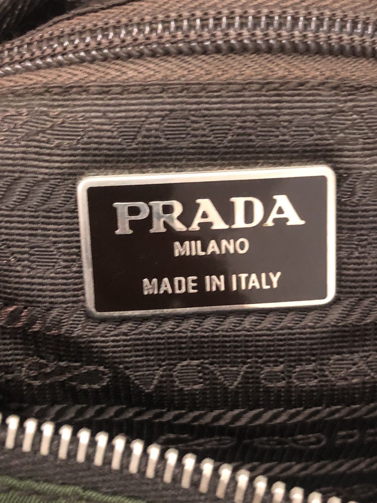 Prada Prada Leather Trim Olive Green Nylon Shoulder Bag Size ONE SIZE - 6 Thumbnail